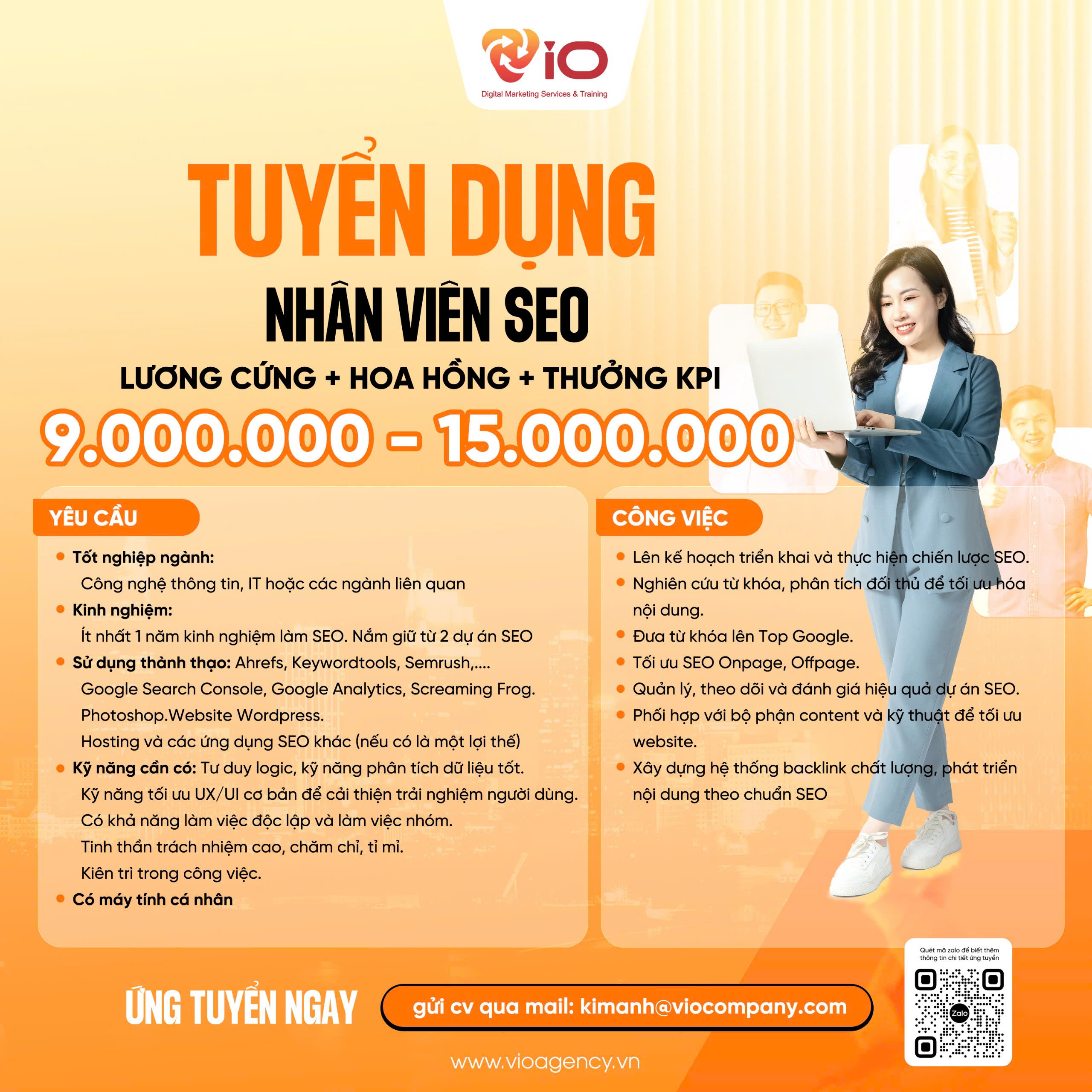 Vị trí ứng tuyển: Nhân viên SEO