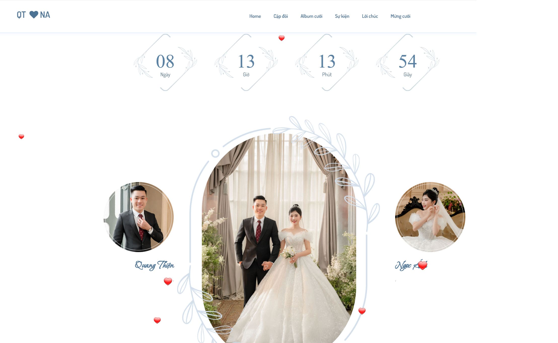 Mẫu website đám cưới 2024