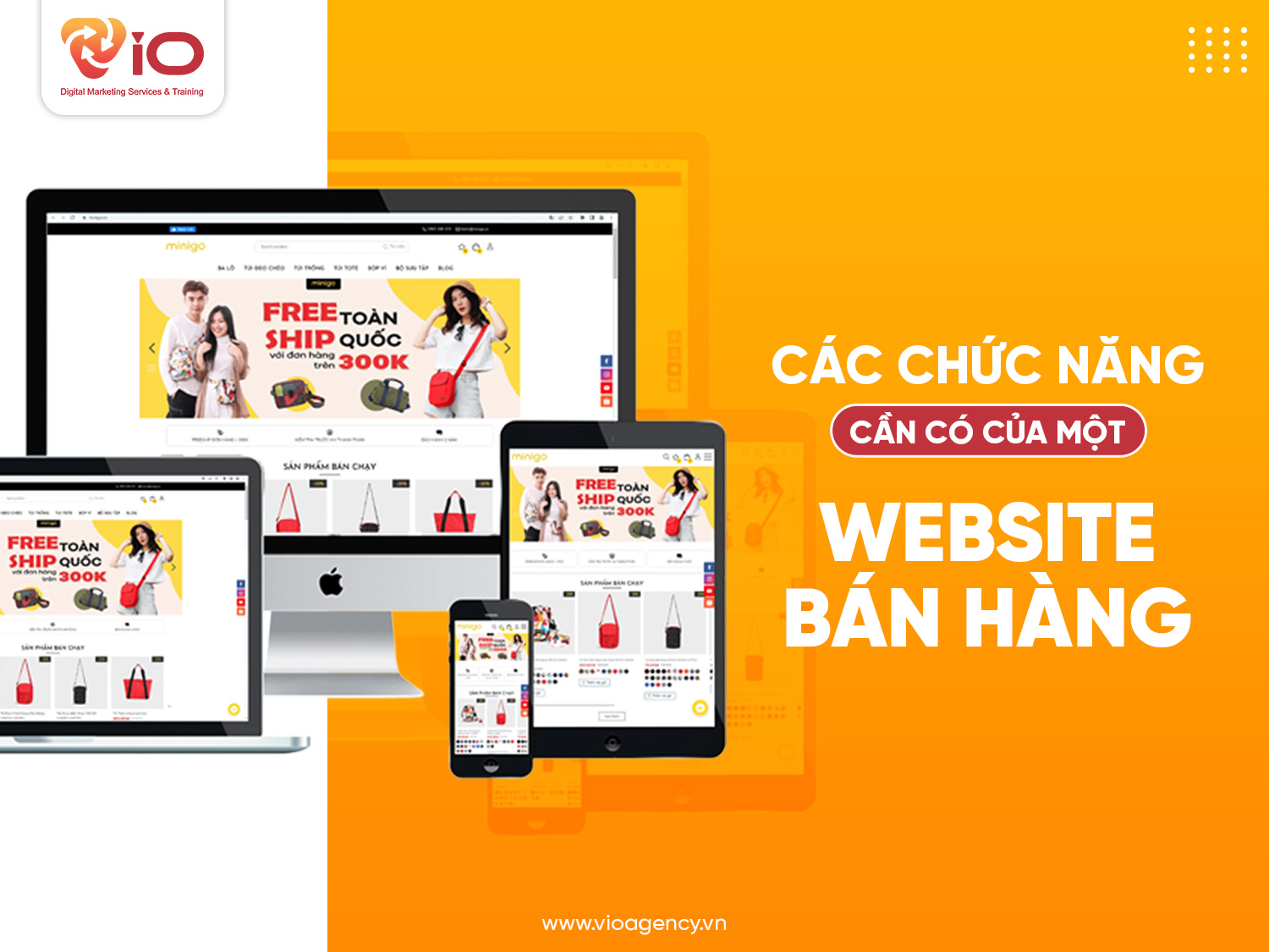 Các chức năng của website bán hàng