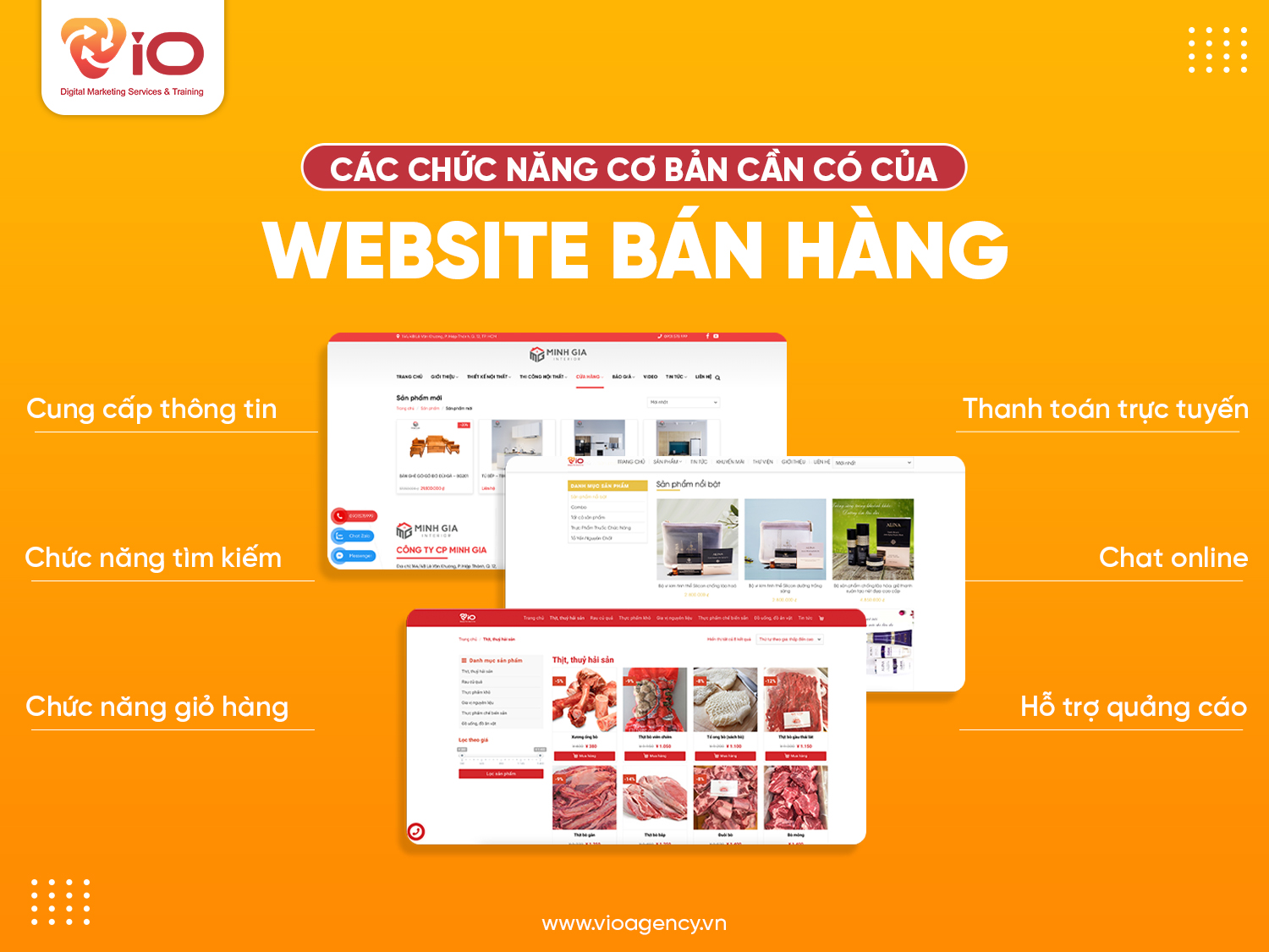 Các chức năng cơ bản cần có của website bán hàng