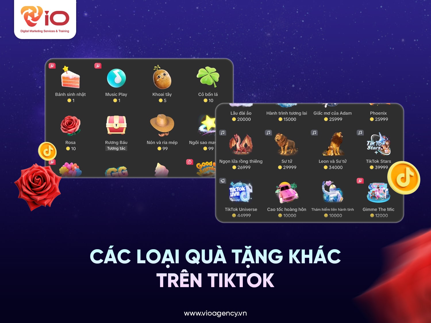 Các loại quà tặng khác trên TikTok