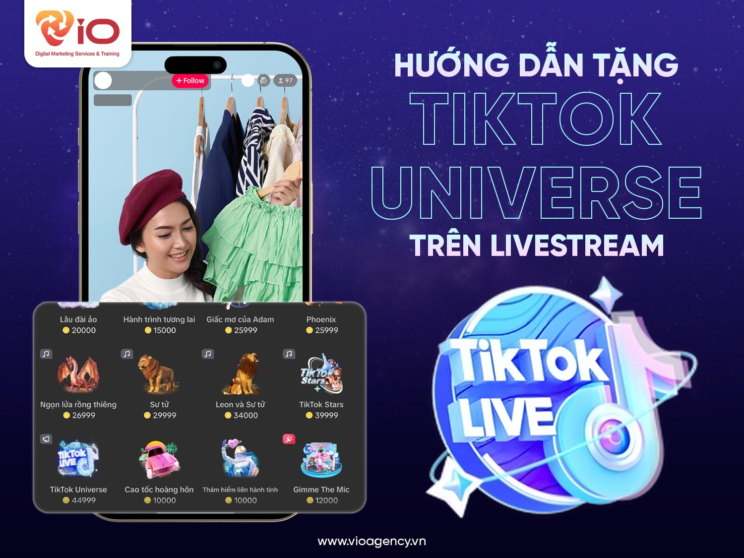 Hướng dẫn cách tặng TikTok Universe trên Livestream