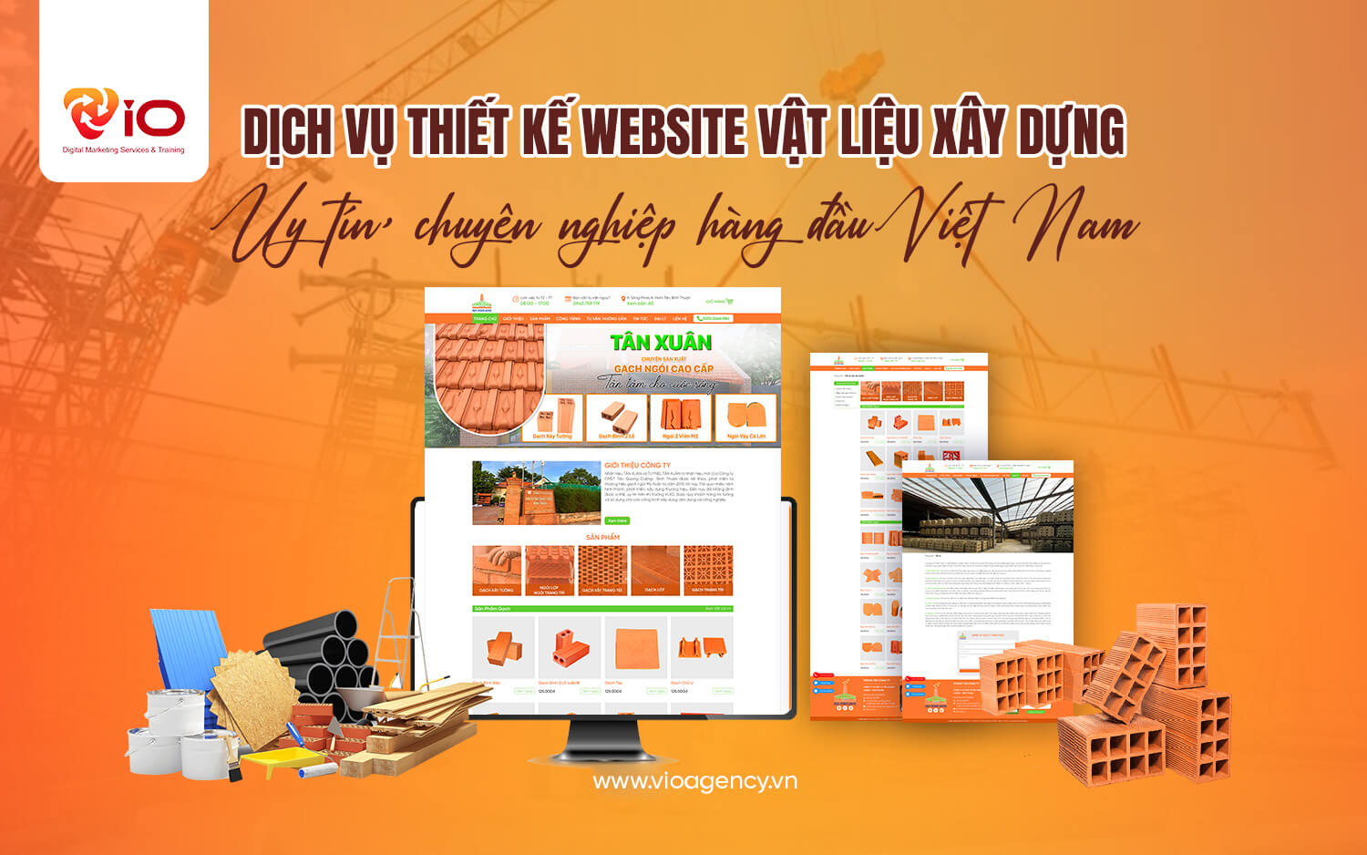 thiết kế website vật liệu xây dựng