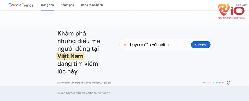 Có thể đăng ký nhận tin từ Google Trends