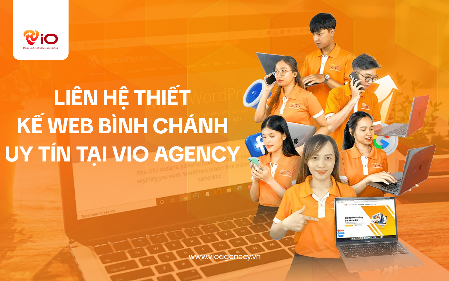 Liên hệ thiết kế web Bình Chánh uy tín tại VIO AGENCY