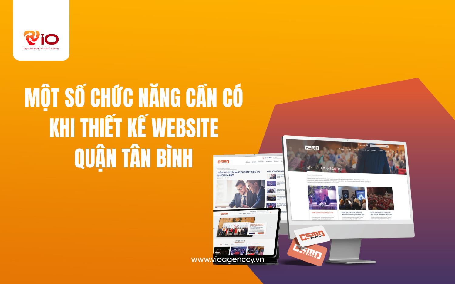 Một số chức năng cần có khi thiết kế website quận Tân Bình