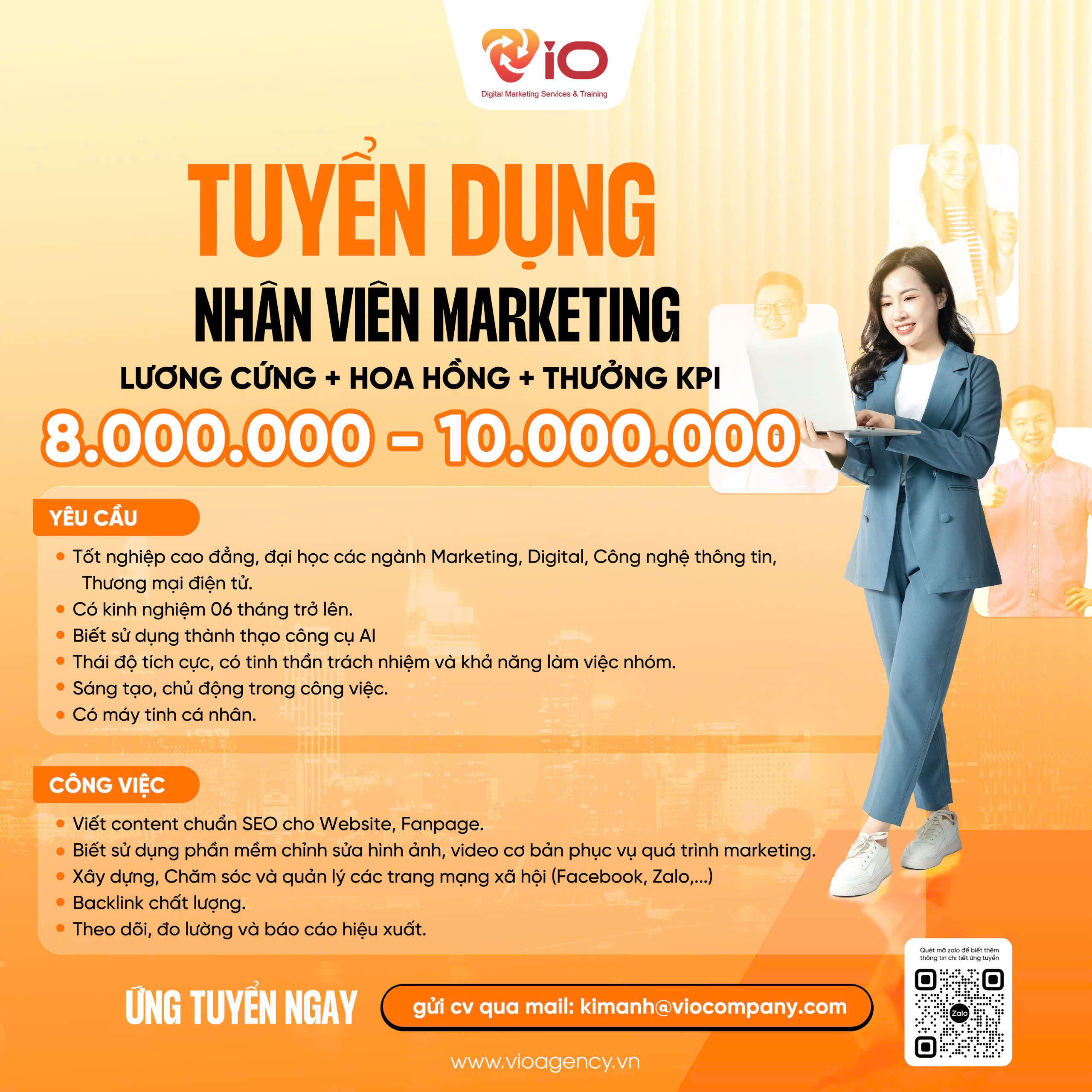 Vị trí ứng tuyển: Nhân viên Content Marketing