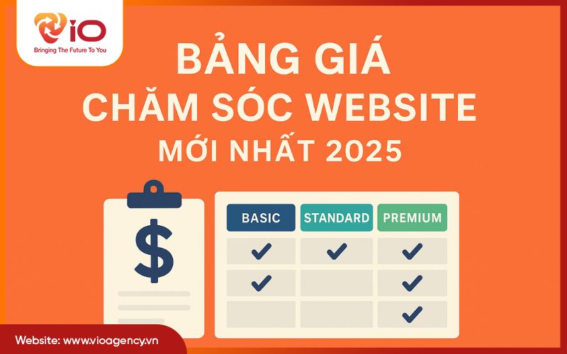 Bảng giá chăm sóc website mới nhất 2025