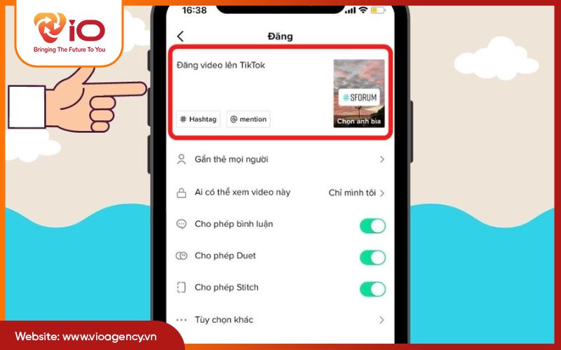 Thêm mô tả và chọn chế độ hiển thị phù hợp