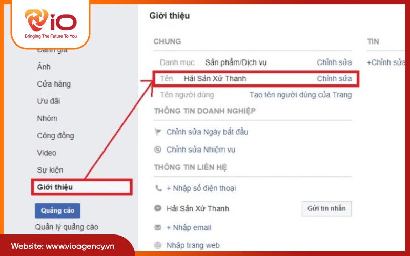 Cách đặt tên Fanpage