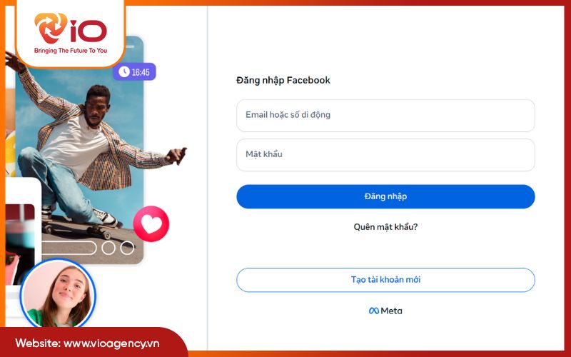 Đăng nhập tài khoản Facebook cá nhân