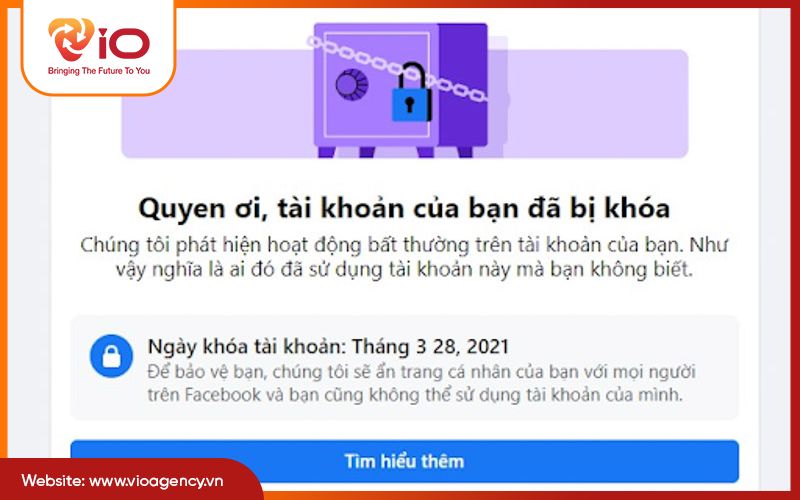 Nguyên nhân khiến tài khoản Facebook bị khóa