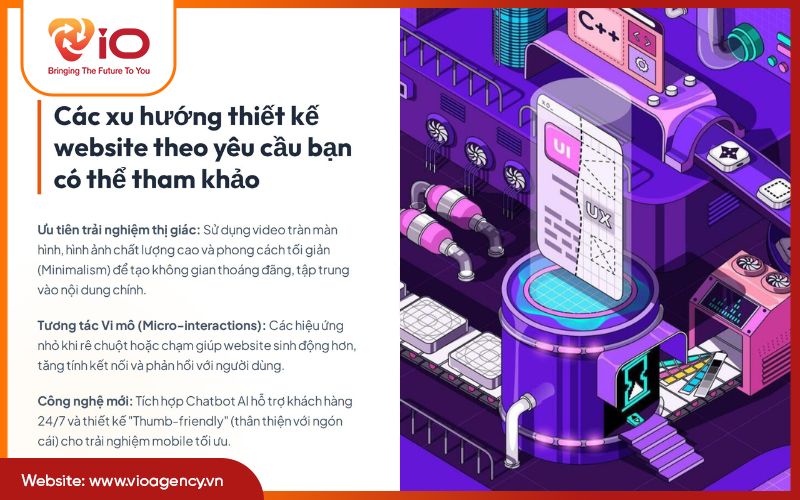 Các xu hướng thiết kế website theo yêu cầu bạn có thể tham khảo