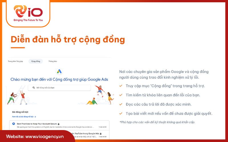 Liên hệ Google qua diễn đàn hỗ trợ
