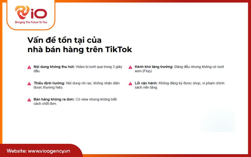 Vấn đề tồn tại của nhà bán hàng trên TikTok