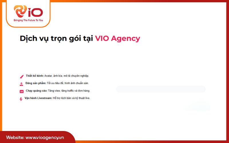 Dịch vụ xây kênh TikTok Shop trọn gói tại VIO Agency