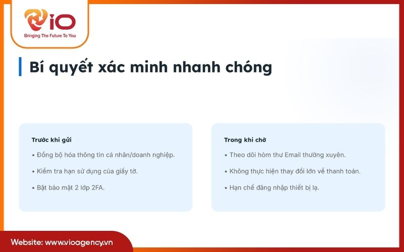 Bí quyết giúp quá trình xác minh danh tính diễn ra nhanh chóng