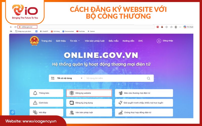 Hướng dẫn đăng ký website với bộ công thương