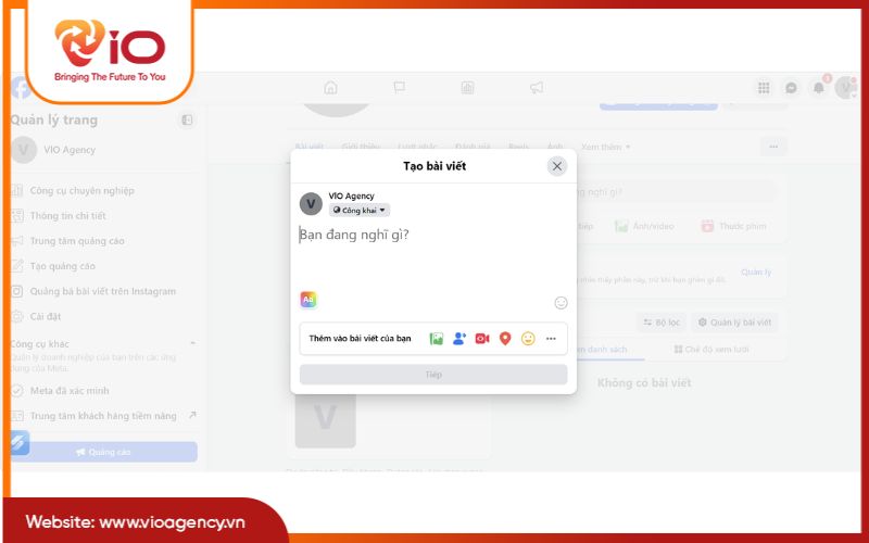 Tạo bài viết đầu tiên trên fanpage